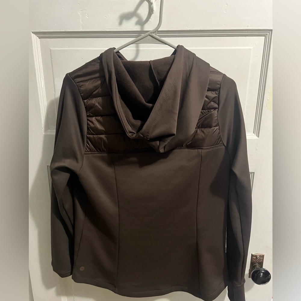 Women's Brown Hooded Jacket - Picture 2 of 3